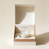 Boîte à bougies magnétique de luxe GOTOP avec laminage mat et estampage à chaud doré, plateau intérieur antichoc pour bougies d'aromathérapie