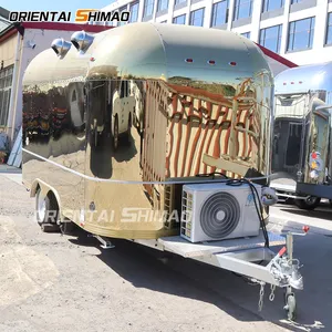 Oriental Shimao Mobile Kitchen Food Trailer Bbq Airstream Fast Food Concession Trailer Fully Equipped