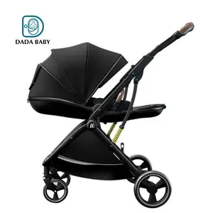 Coballe Landau pour bébé Fabricant Fournisseur Vente directe Oeuf Design Cuir OEM Cadre Logo Etiquette Poussette pour bébé personnalisée