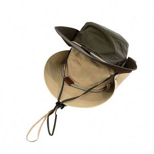 Sombrero de Pesca con Cordón, Diseño de Fábrica, Protección Solar, Impermeable, Transpirable, para Senderismo al Aire Libre, con Logotipo Bordado - Product Image 6