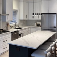 Armoires de cuisine en bois massif sur mesure haut de gamme, style américain moderne, ensemble complet d'armoires de cuisine pour la maison