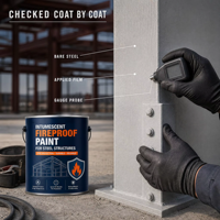Peinture ignifuge intumescente pour structures en acier, type mince et épais, revêtements ignifuges, application au pinceau, peinture ignifuge