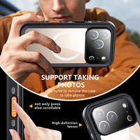 Étui de téléphone Shellbox IP68 étanche et robuste série DOT pour iPhone 17 Pro, utilisation sous-marine avec anneau magnétique