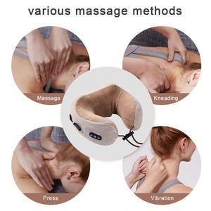 Xách tay thông minh Điện Cổ Gối massage cho thư giãn du lịch gối massage với sưởi ấm U hình cổ tử cung Gối massage - Product Image 6