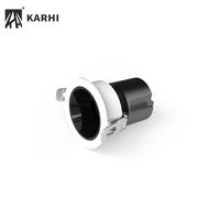 Downlight LED blanc chaud personnalisable, dimmable, 7W, CRI élevé>90, aluminium moulé sous pression, bord étroit, spot à trou d'épingle pour la maison