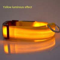 Collier Lumineux LED Rechargeable USB-C en Nylon, Clignotant pour Chiens, Brille dans le Noir pour la Sécurité des Promenades Nocturnes