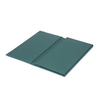 Personnalisé A5 A4 vert microfibre cuir synthétique en cuir recyclé dossier de menu restaurant menu à trois volets couverture avec coins
