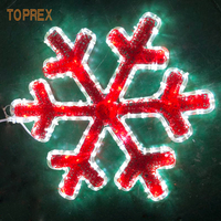Luces LED Decorativas con Motivo de Copo de Nieve 2D para Exteriores, IP65 Impermeables, Iluminación Navideña para Interiores/Exteriores