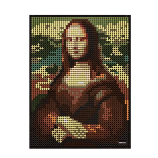 5120 3D Art Pixel Painting Mona Lisa The Starry Night Building Blocks Bricks Art Mosaic Classic Frame DIY Home Decoration Toys