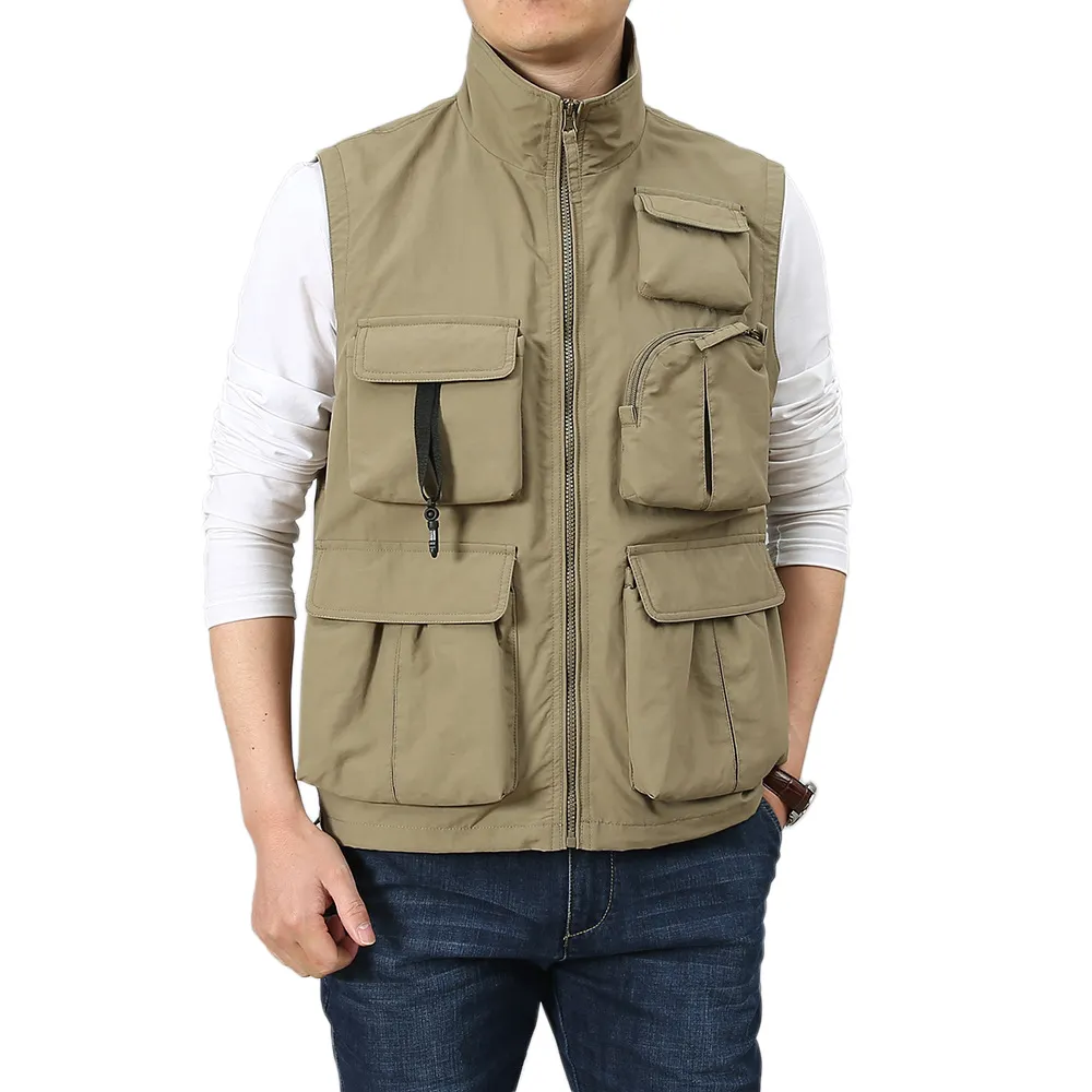 2021 Hot Sale Multifunktion ale <span class=keywords><strong>Weste</strong></span> Man Outdoor Mesh Multi-Pocket Angeln Fotografie Arbeits <span class=keywords><strong>weste</strong></span>