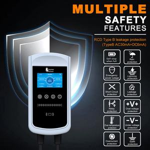 Nuevo Cargador de Pared para Vehículos Eléctricos, Trifásico, 32A, Corriente Ajustable, 22KW, Certificado CE, Estación de Carga con Control Remoto por WIFI y Aplicación, CA - Product Image 2