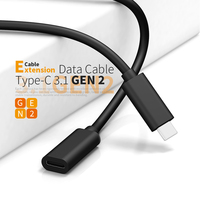 Cable de Extensión USB-C de Alta Velocidad 3.1 Macho a Hembra, Carga PD de 100W, Transferencia de Datos de 10Gbps, Salida de Audio y Video, 1m, para Cámara, Teléfono Móvil