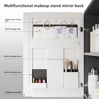 Armoire de salle de bain intelligente et moderne avec miroir lumineux, double porte et rangement, idéale pour hôtels, salons, gymnases et appartements.