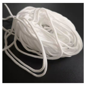 Bonne qualité tissu haute élastique Polyester boucle d'<span class=keywords><strong>oreille</strong></span> <span class=keywords><strong>noir</strong></span> et blanc bande élastique utilisation pour masque facial - Product Image 5