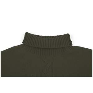 Jersey personalizado de moda para mujer OEM suéter fino de lana y Cachemira de cuello alto con mangas largas holgadas - Product Image 3