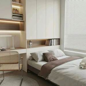 Armoire intégrée de Style minimaliste ensemble de chambre à coucher unité confortable tout-en-un armoire bureau Tatami lit maison école buanderie salle - Product Image 6
