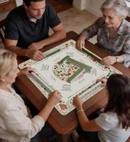 Tapis de Mahjong Pliable Écologique et Inodore, Antidérapant, Isolation Phonique, pour Appartement et Loisirs Intérieurs