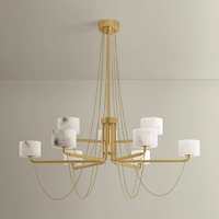Lustre design en albâtre naturel de luxe, luminaire suspendu LED pour salle à manger, salon, chambre à coucher, restaurant, hôtel