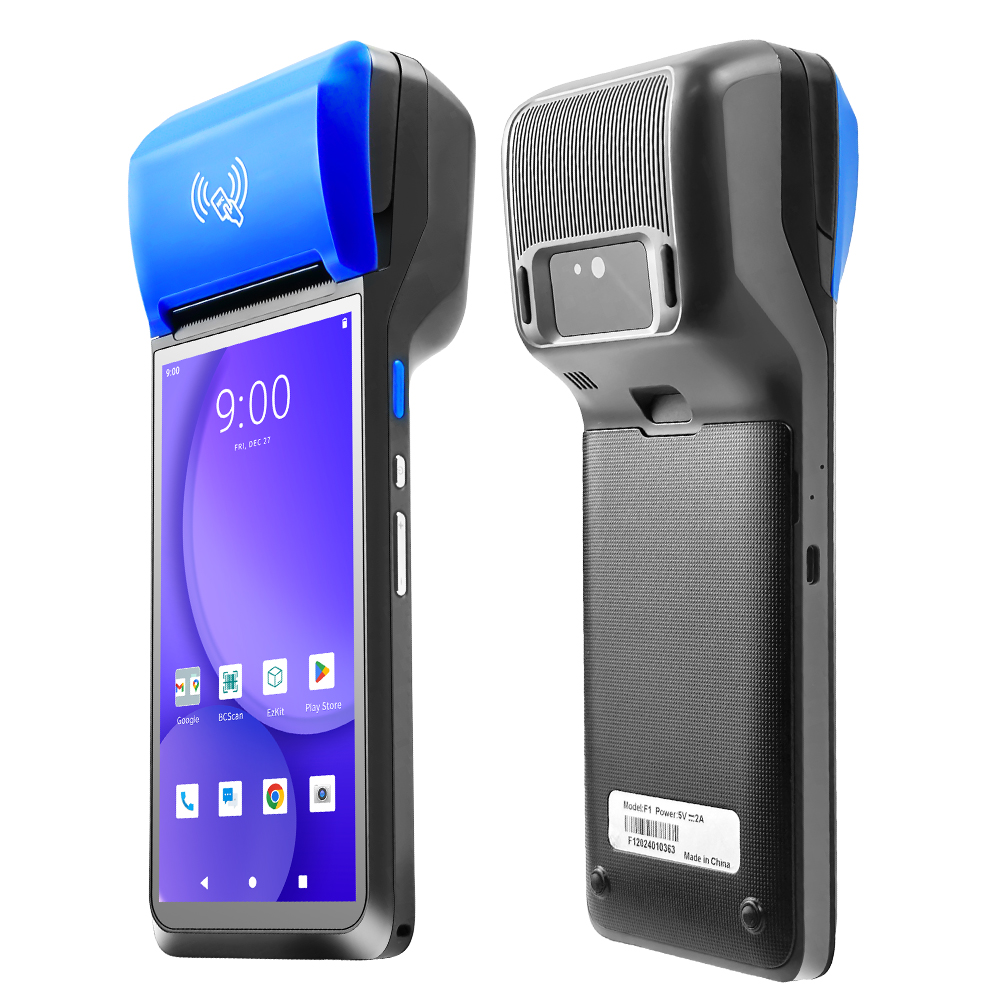 FYJ F1-99 все-в-одном POS-терминал 3 ГБ + 32 ГБ 4 г/Wi-Fi Pos-машина 64-разрядный Android 14 Термопринтер для наружного рынка/продовольственный грузовик