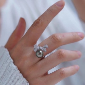 DIY <b>Silver</b> Jewelry Holder with S925 <b>Silver</b> Ring Butterfly Ring 8-10mm Round <b>Beads</b> Sizes 6mm and 12mm Accessory Accessories - Product Image 1