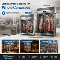 Armoire de maturation de viande professionnelle, réfrigérateur suspendu pour viande, chambre froide en acier inoxydable pour usine de transformation de la viande