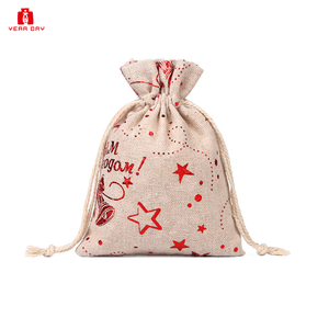 Vacances festives renne traîneau Santa Sack toile cordon sac cadeau pour décorations de Noël et cadeaux - Product Image 2