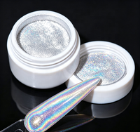 Poudre de pigment holographique en aluminium argenté prismatique résistant à la chaleur industrielle pour la fabrication de gels à ongles et la peinture automobile