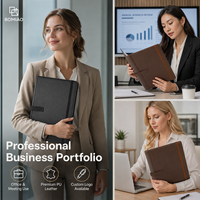 Porte-documents A4 en cuir, disponible en stock, directement de l'usine, organiseur en PU de qualité supérieure avec fermeture élastique et boucle pour stylo, idéal pour les réunions