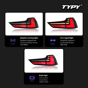 Juego de Luces Traseras LED TYPY para Lexus LX570 2016-2019 con DRL y Señal de Giro Dinámica, Lente Ahumada/Tintada, 12V - Product Image 4