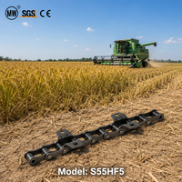 Chaîne à rouleaux agricole S55HF5, pièces d'équipement de récolte robustes avec fixation, en acier allié durable