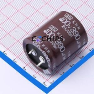 ตัวเก็บประจุแบบอิเล็กโทรไลต์อะลูมิเนียมแบบ Snap-in รุ่น EKMR401VSN391MR35S - Product Image 1