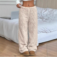 Nouveau pantalon décontracté et ample en molleton double face pour femme, collection automne/hiver, style transfrontalier, épais et tendance