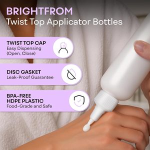 4 oz Plastic Squeeze <b>Bottles</b> Bulk Dispensing <b>Bottles</b> Empty Hair Oil <b>Bottle</b> with Twist Top Cap for Essential Oils Hair Applicator - Product Image 2