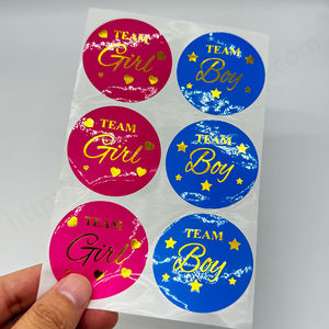 Vinyle adhésif étiquette étanche logo personnalisé autocollant impression marquage à chaud feuille d'or marque autocollants papier - Product Image 1