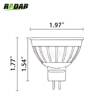 Éclairage radar Ampoules LED en aluminium gainé de plastique 3w 5w 7w Vente en gros Ampoule MR16 pour éclairage extérieur CRI 90 +