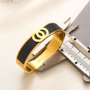 Designer Modemerk Roestvrijstalen Armband Waterdicht Verguld Letter H Email Design Luxe Trendy Unisex Armbanden - Product Image 2