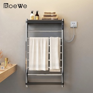 Porte-serviettes électrique intelligent en acier inoxydable, 1 pièce, accessoires de salle de bain, rail <span class=keywords><strong>serviette</strong></span> chauffante - Product Image 2