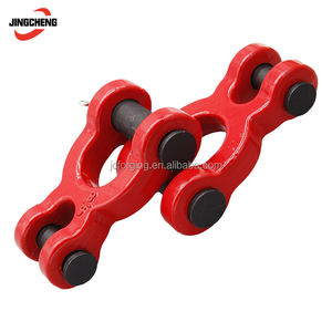 Maillon en acier forgé allié |   Connecteur de levage à fourche en acier thermolaqué rouge - Product Image 4