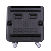 Valise de transport professionnelle robuste en plastique avec roues et mousse pour câbles, matériel de mixage, impedances 4 ohms et 8 ohms