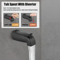 Système de douche tout métal fourni par l'usine, pommeau de douche pluie de 6 pouces avec bec de baignoire, ensemble de robinetterie de douche à poignée unique pour commandes en gros
