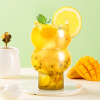 Bol à glace en verre Parfait Fruit Cup Puddings Cute Gourd Shape Footed Glass Dessert Cup for Tea Smoothies Cappuccino Macchiato