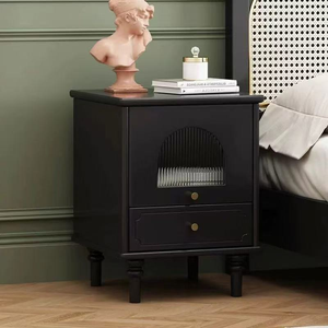 Modern Small Space Multi-Purpose Nightstand with Storage <b>Compact</b> <b>Bedside</b> <b>Table</b> for Bedroom Furniture - Product Image 2