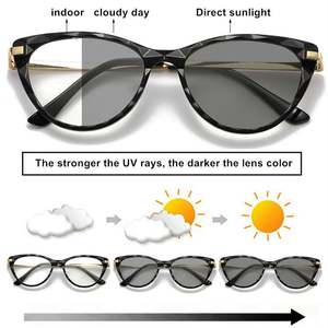 Gafas de Sol Transparentes para Mujer, Modelo 2025, con Protección Anti Luz Azul, Fotocromáticas, Estilo Ojo de Gato - Product Image 4