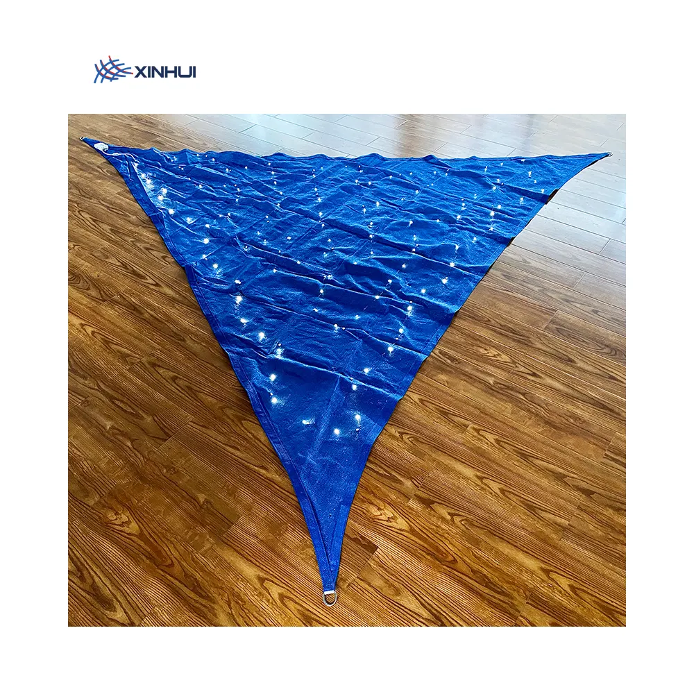 Triângulo Céu Estrelado LEVOU Velas Sol Ao Ar Livre Do Jardim Do Pátio 3x 180gsm 3x3 M Azul Sombra Sails & Cerco Nets 2 ~ 5 Anos 85% --- 99%