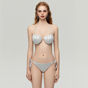 ชุดว่ายน้ำวันพีซแบบใหม่จากทงแดมุน ชุดว่ายน้ำผู้หญิงแบบเซ็กซี่ แยกชิ้นสองชิ้น เอวสูง แห้งเร็ว โชว์หลัง บิกินี่สำหรับสาวอกเล็ก สไตล์สาวไทยสุดฮอต - Product Image 2