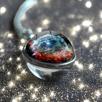 Cosmique galaxie nébuleuse Double verre Pokeball cristal porte-clés femmes rétro mode bijoux plus faciles allumettes chandails porte-clés