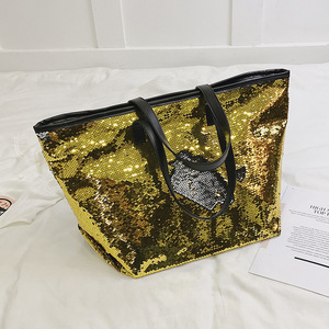 2024 Wholesale Fashion Customized Glitter <strong>Sequin</strong> Tote Bag Big Artistic Computer Phone PU High Quality Lady <strong>Handbags</strong> - Product Image 6