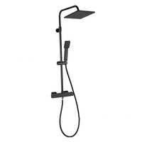 Robinet de salle de bain, ensemble de mélangeur de douche de pluie, vente directe d'usine, ensemble de douche de salle de bain noir
