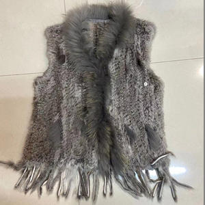 Suministro directo de fábrica Suéter de punto de piel de <span class=keywords><strong>conejo</strong></span> de mapache <span class=keywords><strong>Chaleco</strong></span> de piel de <span class=keywords><strong>mujer</strong></span> Abrigo de <span class=keywords><strong>mujer</strong></span> - Product Image 5