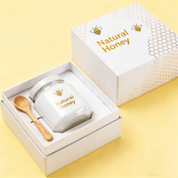 Boîte cadeau de luxe pour miel avec couvercle au design élégant, emballage de luxe pour miel, boîte à miel avec logo personnalisé